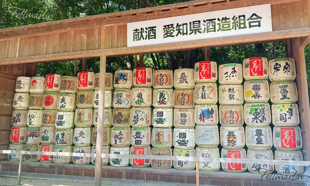名古屋 熱田神宮 あつたじんぐう Nagoya Atsuta Jingu - 園區內展示的酒桶