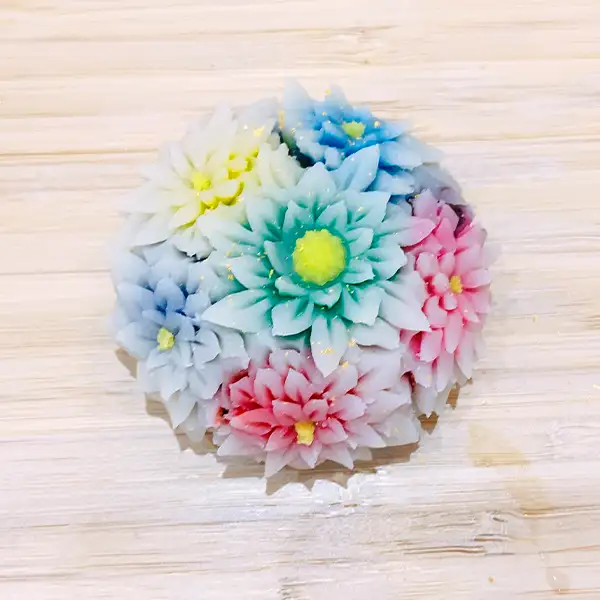 彰化 綠11 和洋菓子 - 名為 斑斕 的練り切り日式 和菓子 完成品