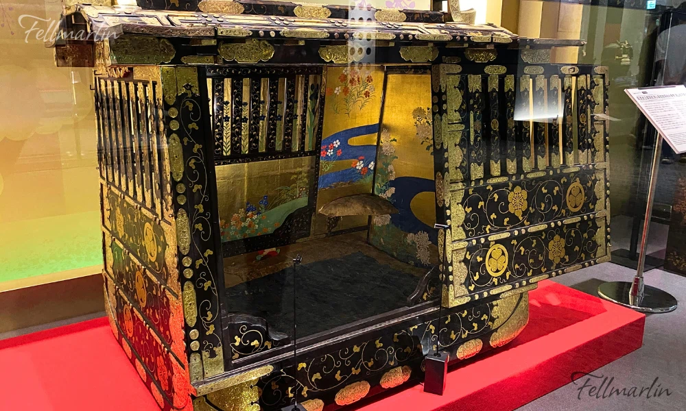 名古屋 刀劍博物館 名古屋刀剣ワールド Samurai Museum Nagoya Touken World 金色女轎做工精美 實體非常小巧