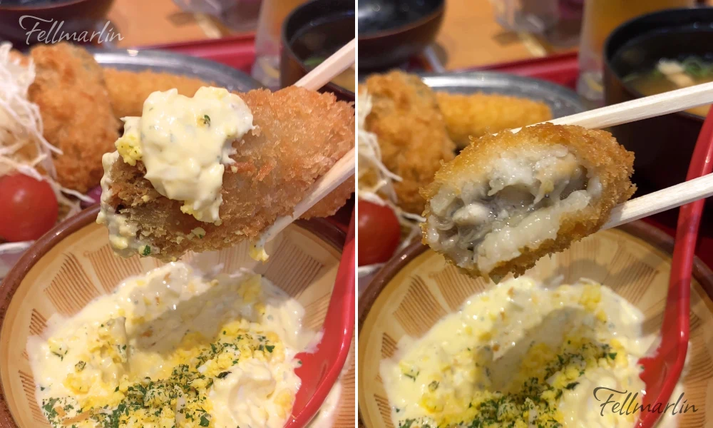 海老どて食堂 世界級巨大炸蝦專賣店-新鮮牡蠣搭配美味塔塔醬