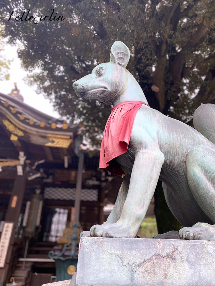 日本東京 赤坂見附站- 豐川稻荷 東京別院 狐狸雕像(とうきょう あかさかみつけえき-とよかわいなり)(Tokyo Toyokawa Inari)